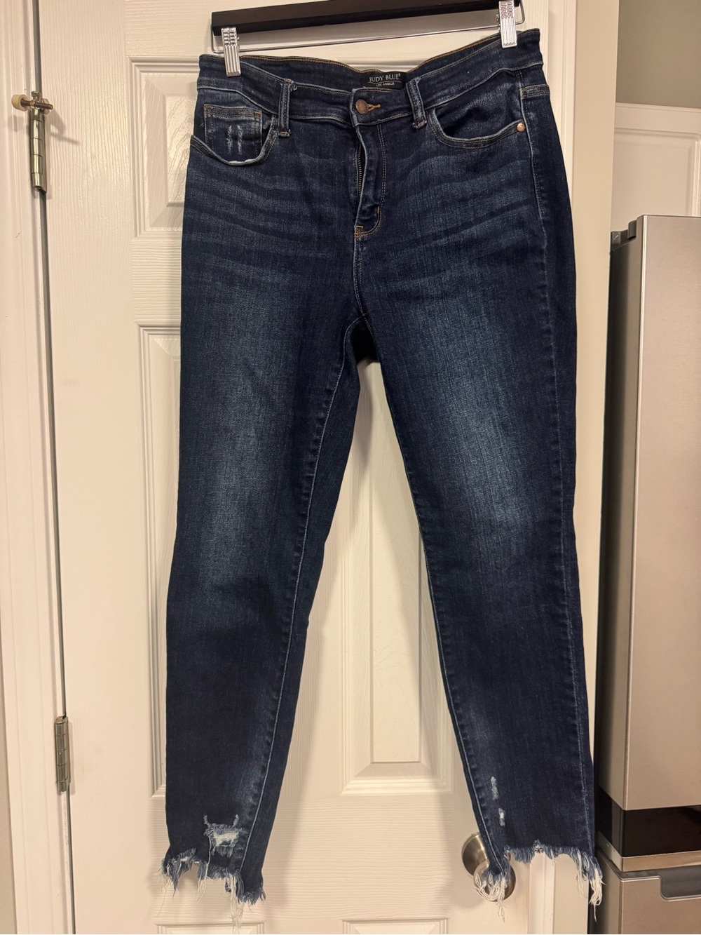 Judy Blue Slim Fit Distressed Hem Jeans